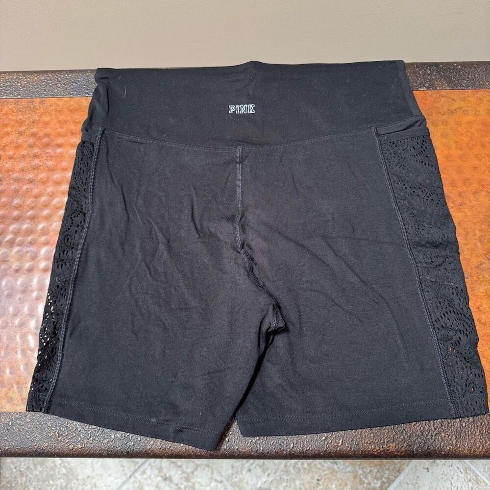 Pink black XL lace trimmed bike shorts